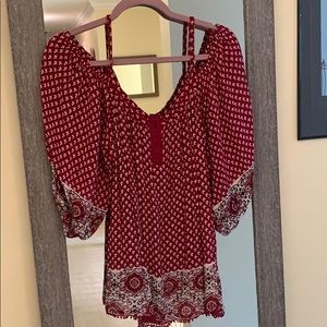 Long sleeve off the shoulder